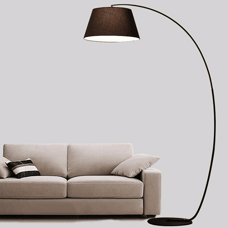 Tela na Shade Modern Restaurant Arc Floor Lamp